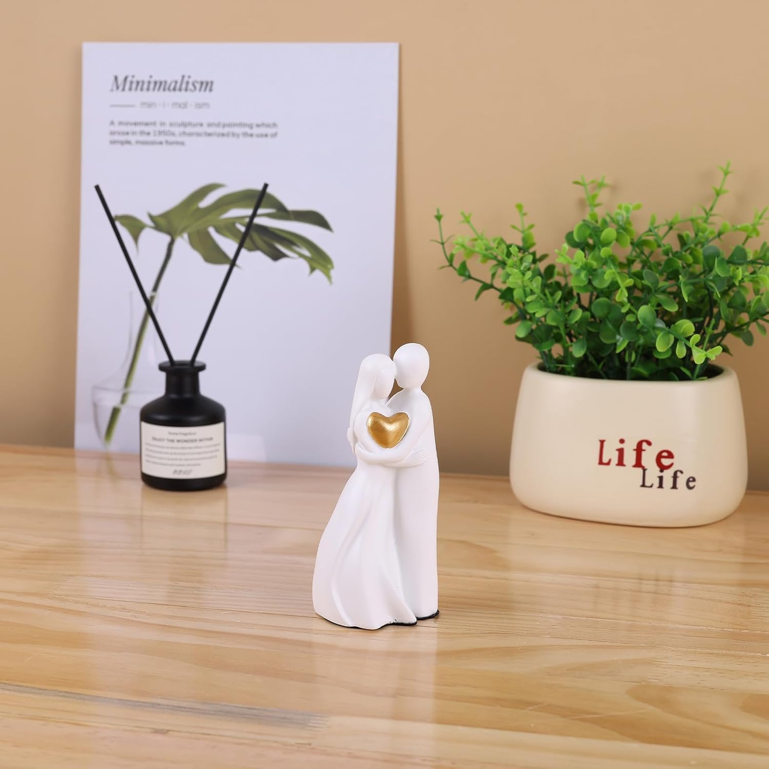 SHENGTIAN Mini Couple Love Statues for Home Decor