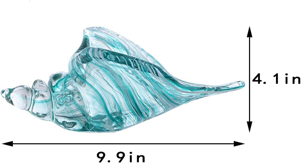QFkris Hand Blown Glass Conch Figurine Home Decor 1