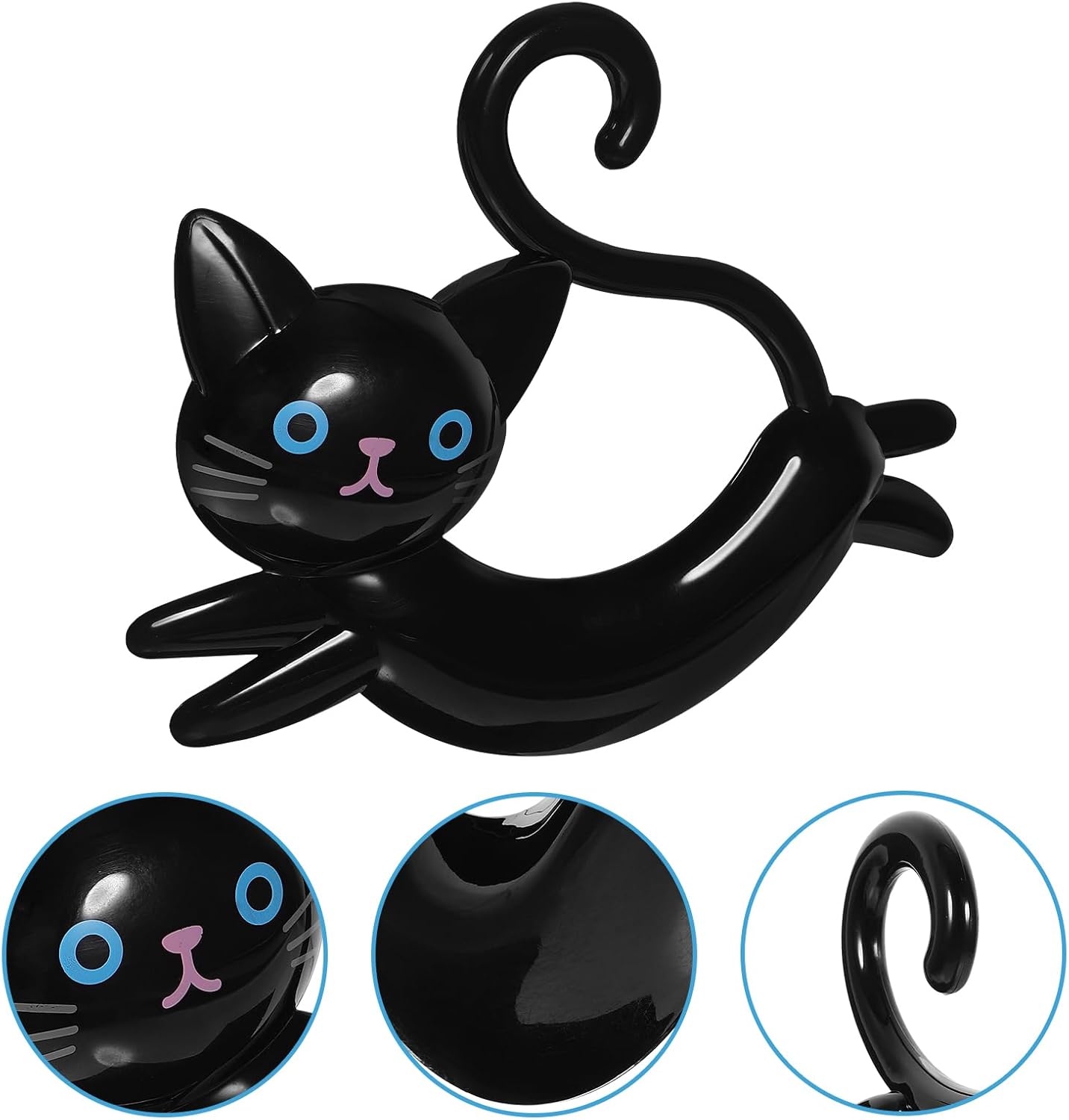 Modern Black Cat Towel Rack for Kitchen Bathroom