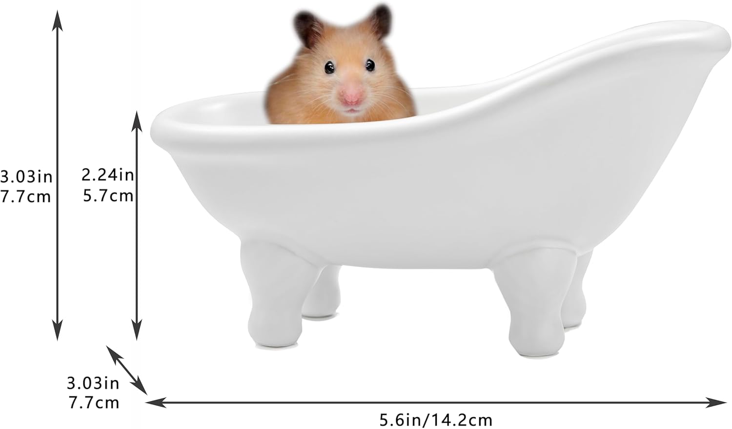 1piece White Ceramic Soap Dish with Drainage