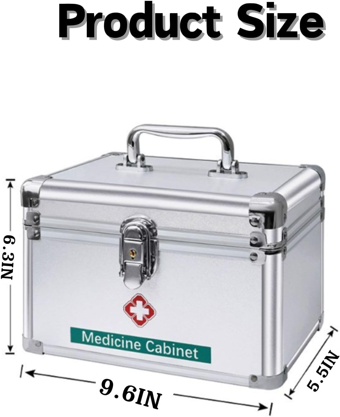 Bangminda Medicine Lock Box with Key Safe Lock