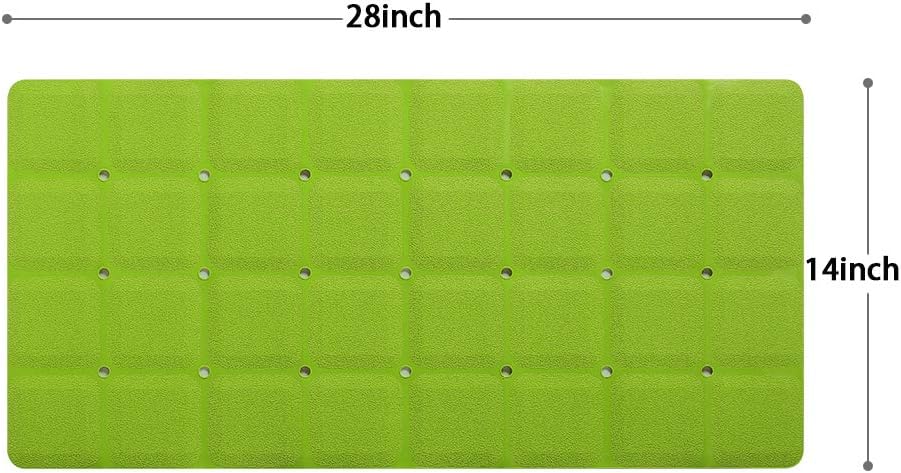 Webos Foldable Non-Slip Bath Mat - Green 28x14 Inches