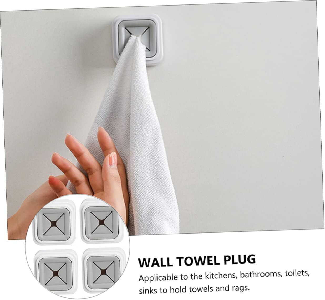 ULTECHNOVO 4Pcs Wall Mount Towel Rack