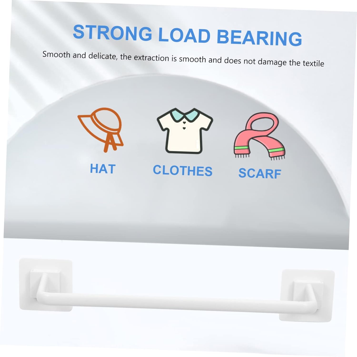 Anneome Plastic Towel Rack - Wall Mounted Non-Slip Bathroom Holder