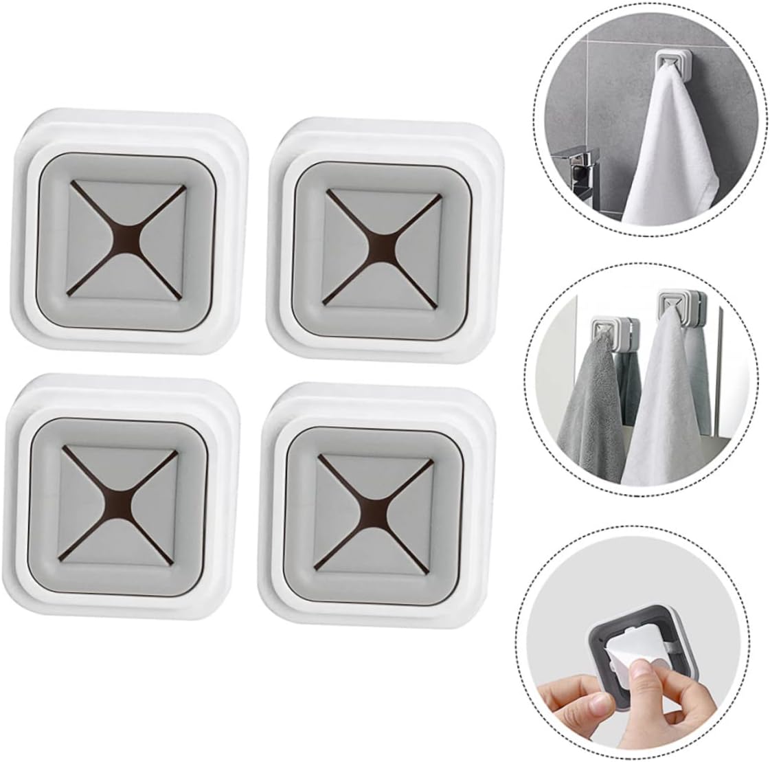 ULTECHNOVO 4Pcs Wall Mount Towel Rack