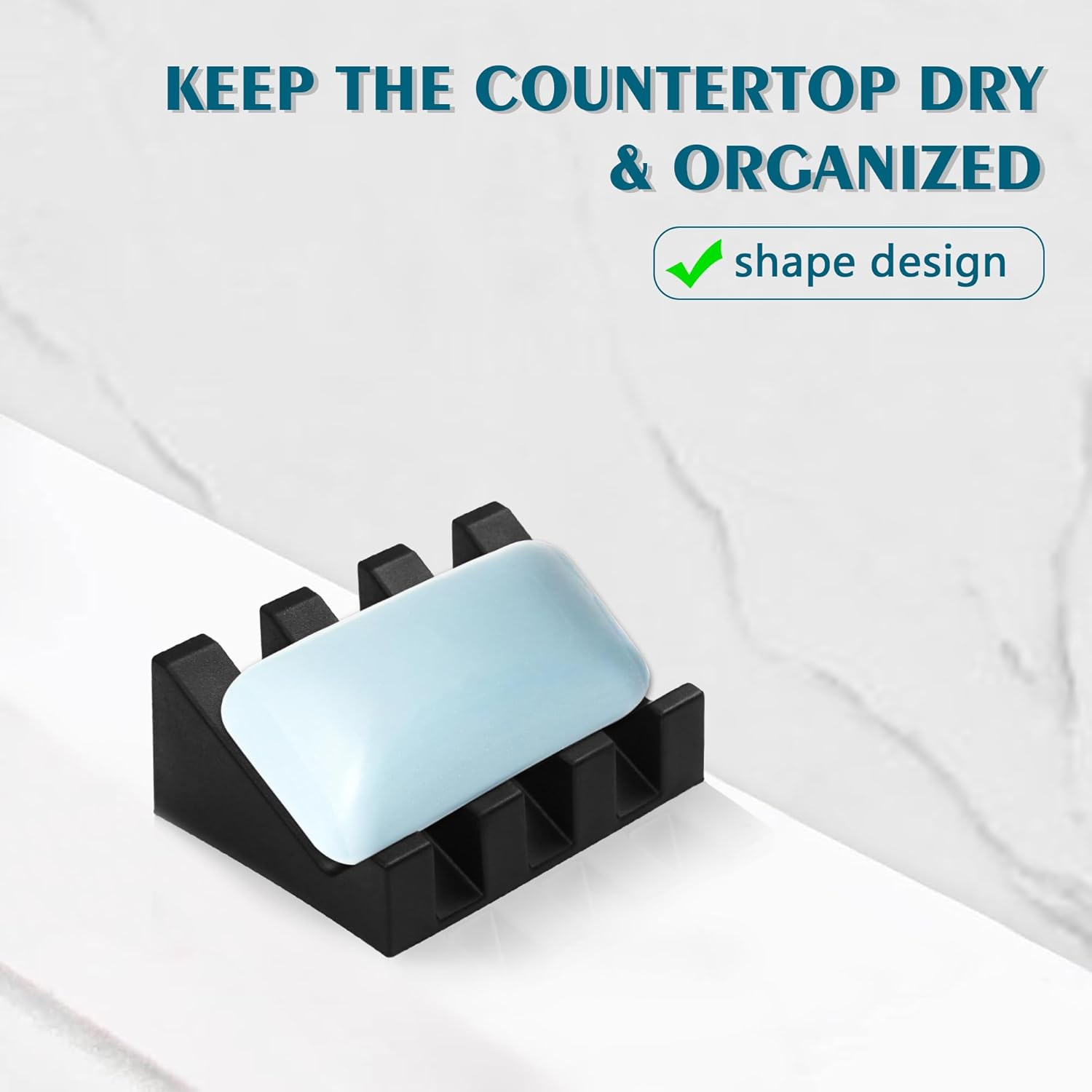 Upgrade Suction Silicone Soap Dishes with Drainage