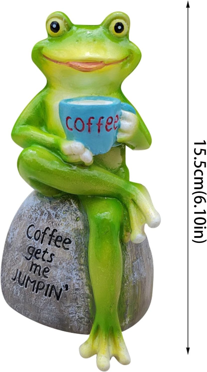Sitting Frog Garden Statue - Home Decor Figurine 1