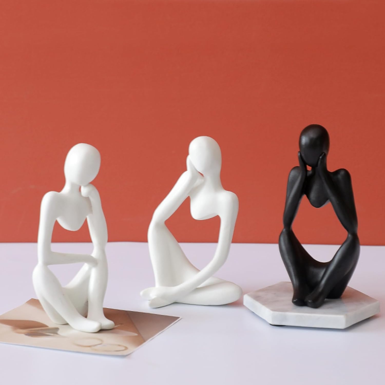 Winshall Sandstone Resin Thinker Statue 3PCS Set