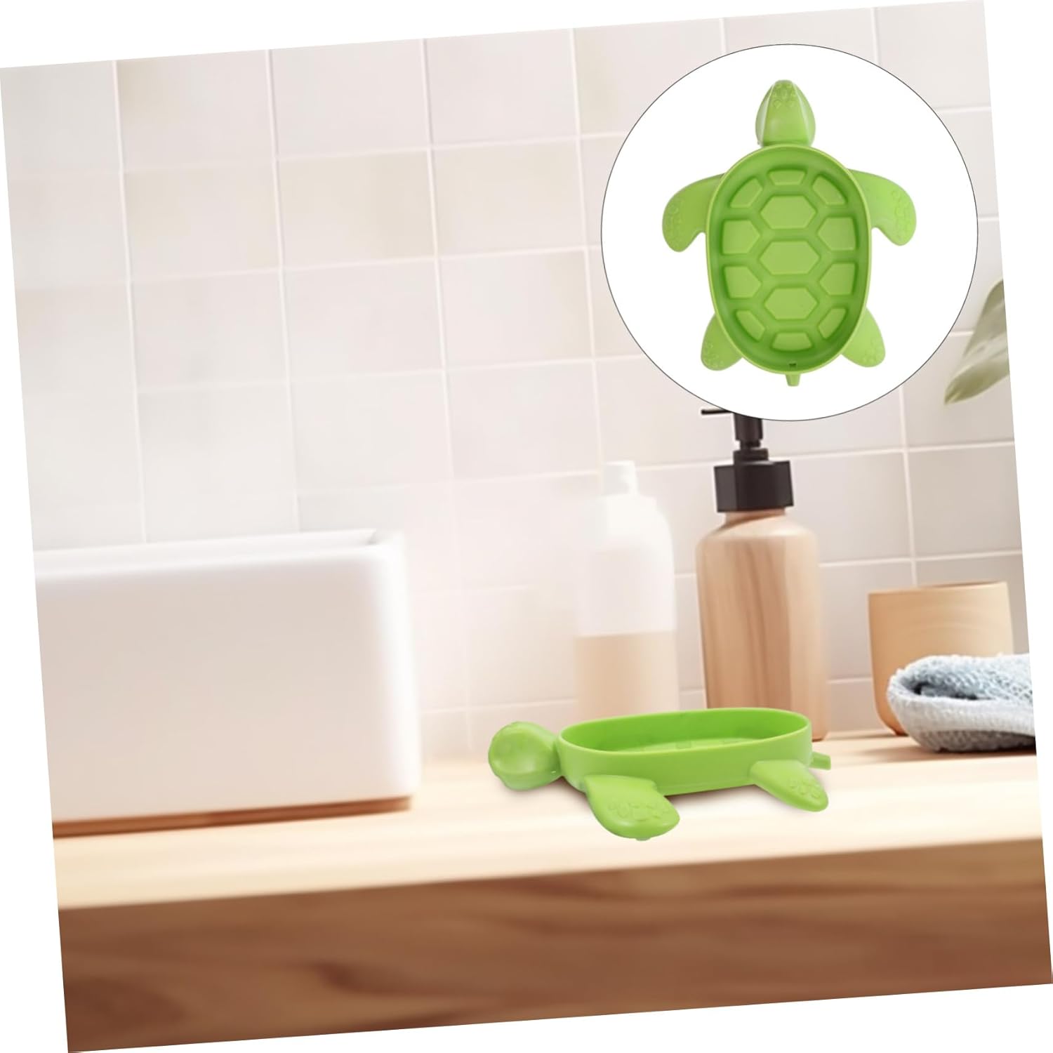 Alipis Cute Turtle Soap Dish with Drainage