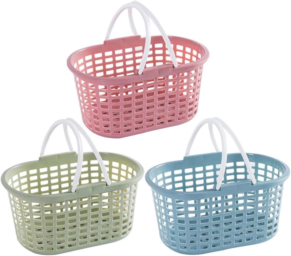 Cabilock Multipurpose Storage Baskets with Handles for Bathroom and Kitchen Use