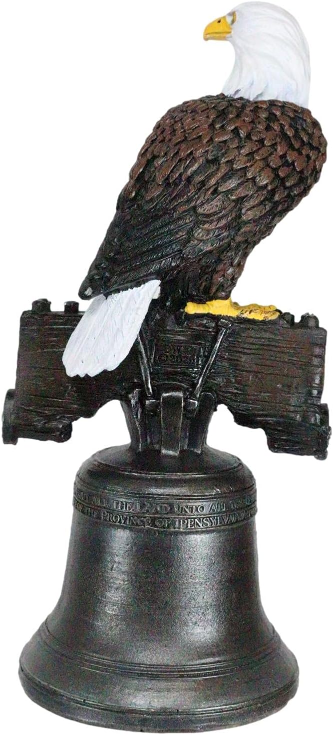 Ebros Independence Day Liberty Bell Eagle Figurine 1
