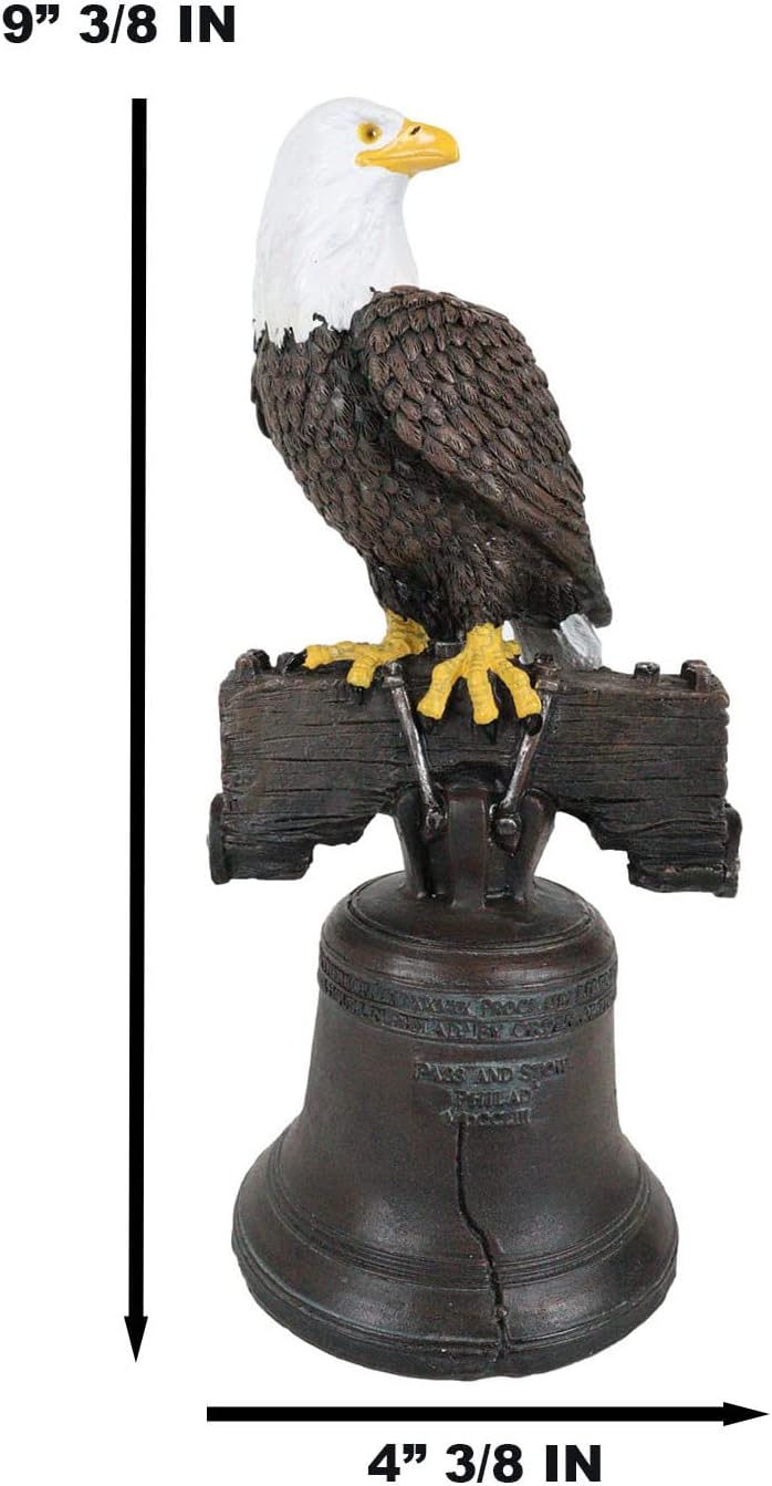Ebros Independence Day Liberty Bell Eagle Figurine 1