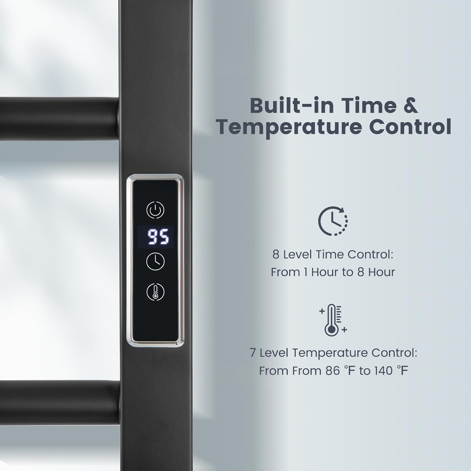 Tangkula 2-in-1 Towel Warmer Rack with LED Display