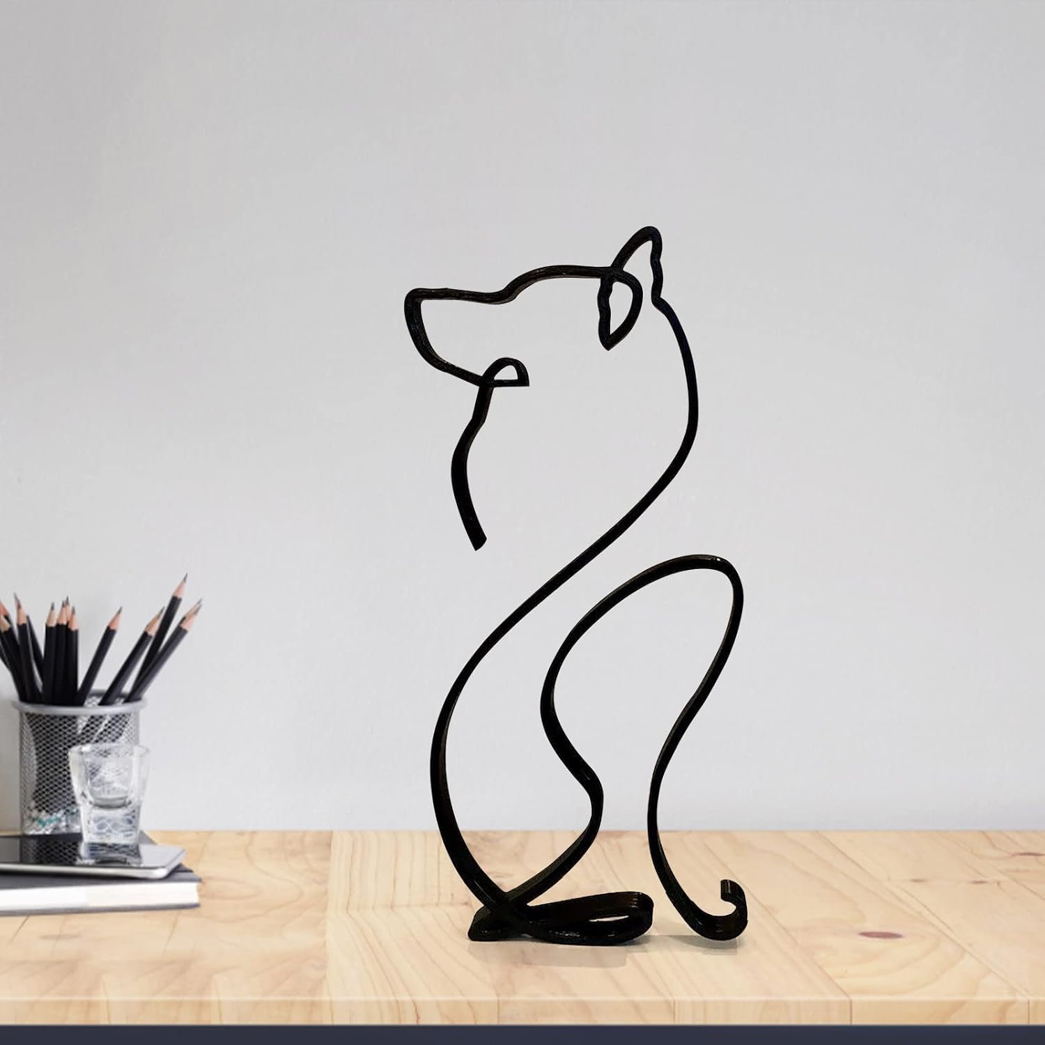 Minimalist Dog Statue Small Figurine Home Decor