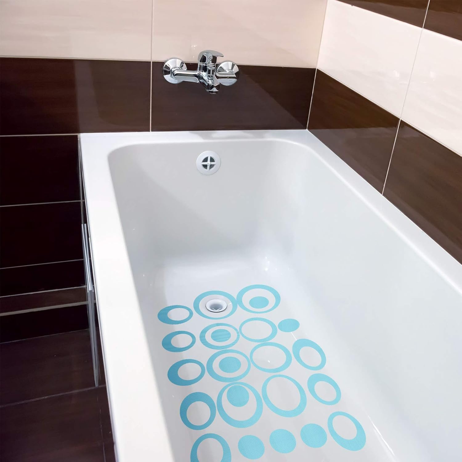Tenare 45 Piece Non-Slip Bathtub Stickers Blue