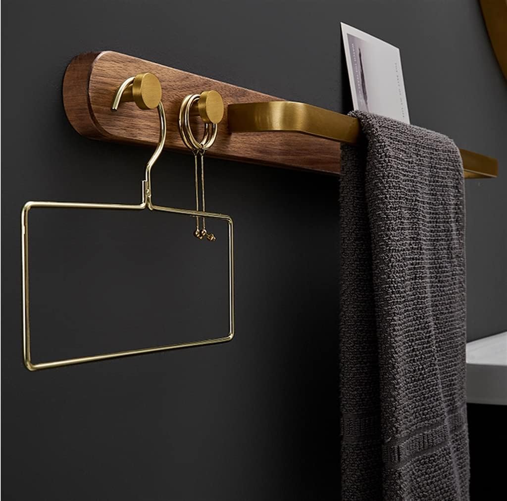 Elegant Single-Bar Towel Rack with 2 Hooks