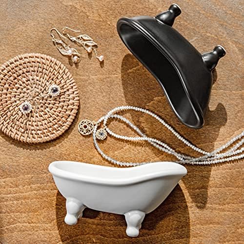 1piece White Ceramic Soap Dish with Drainage