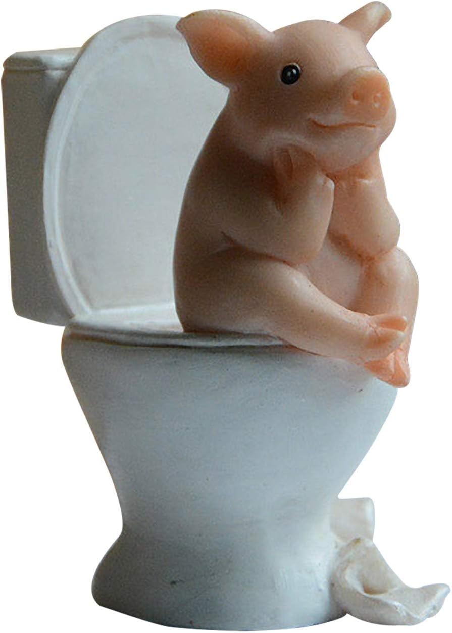 Creative Pig Statue Home Decor Figurine for Living Room