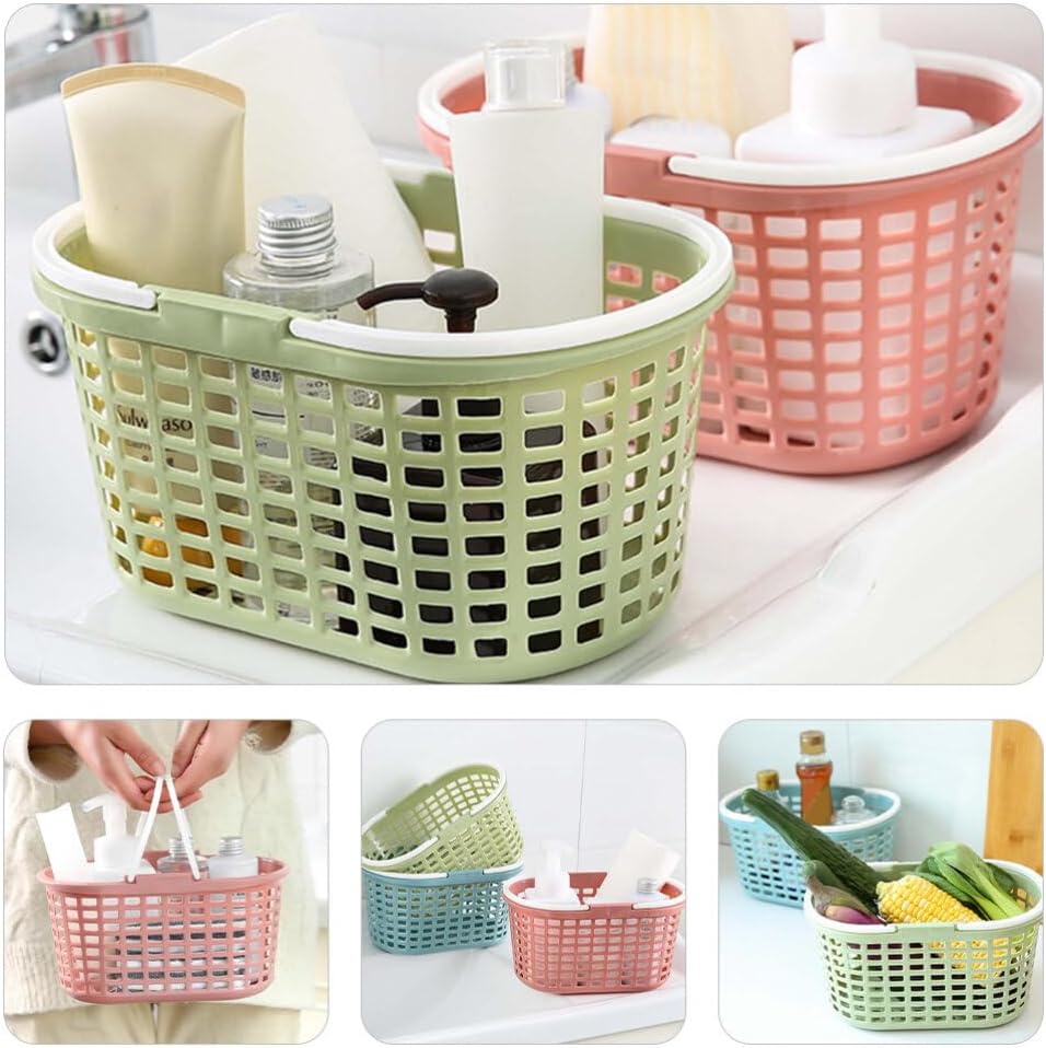 Cabilock Multipurpose Storage Baskets with Handles for Bathroom and Kitchen Use