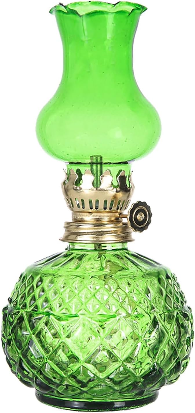 Classic Glass Oil Lamp Sculptures for Home Decor