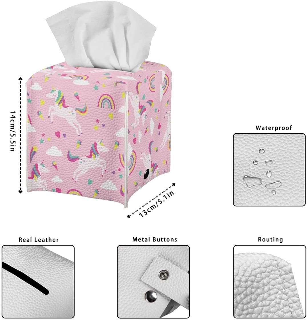 Joo Meryer Pink Unicorn Tissue Box Cover