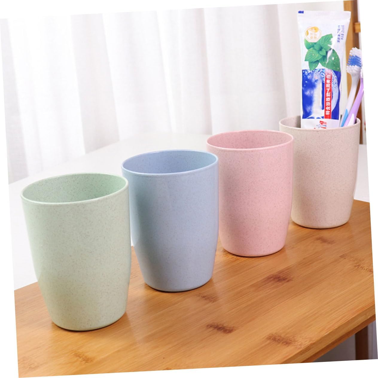 SHOWERORO Bathroom Storage Cup Brushing Cup Set