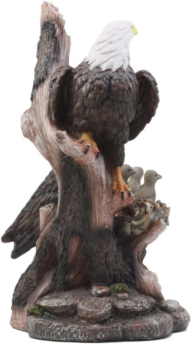 Ebros Gift Wildlife Bald Eagle Family Statue 12 Inch