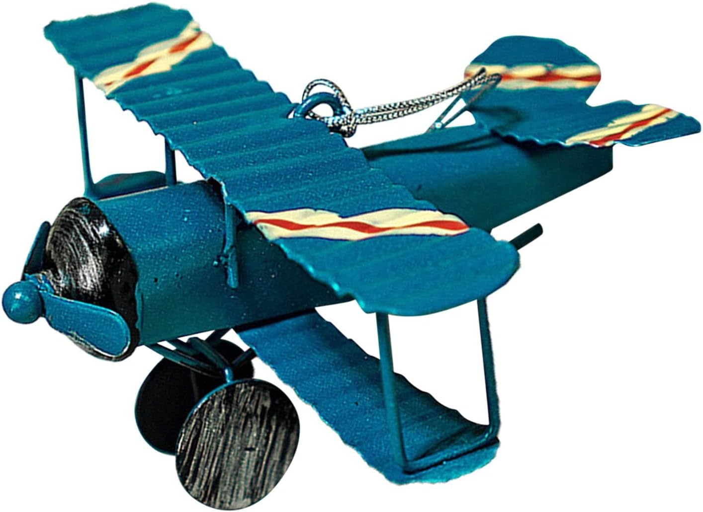 Nudsfuii Metal Mini Retro Biplane Statue