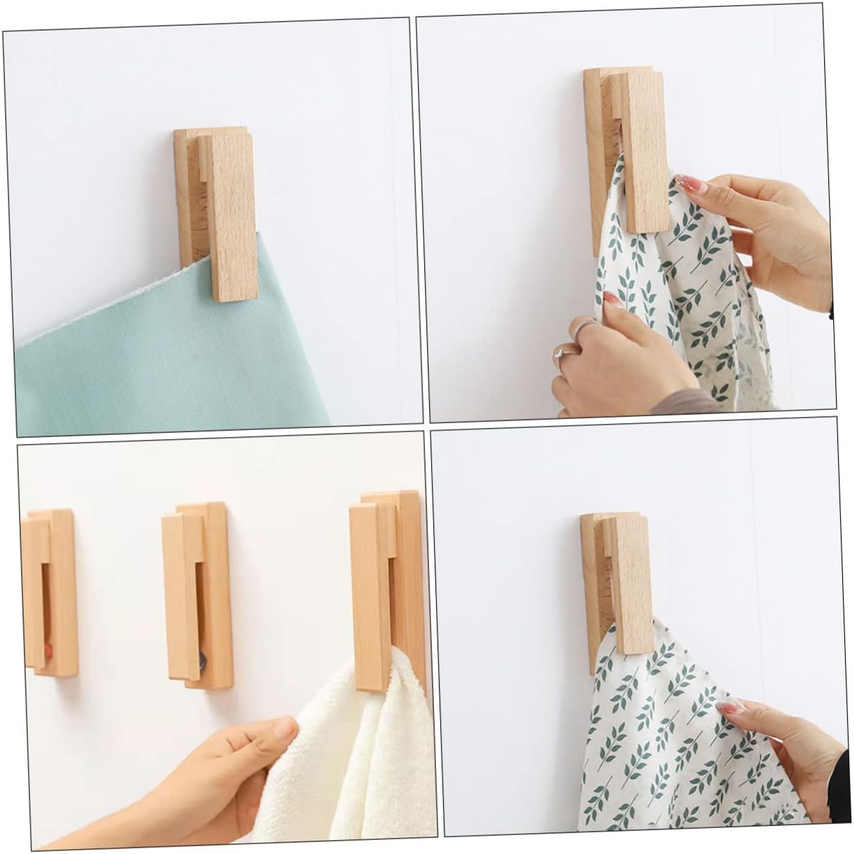 Happyyami Towel Hanging Rack Rustic Style for Bathroom and Kitchen