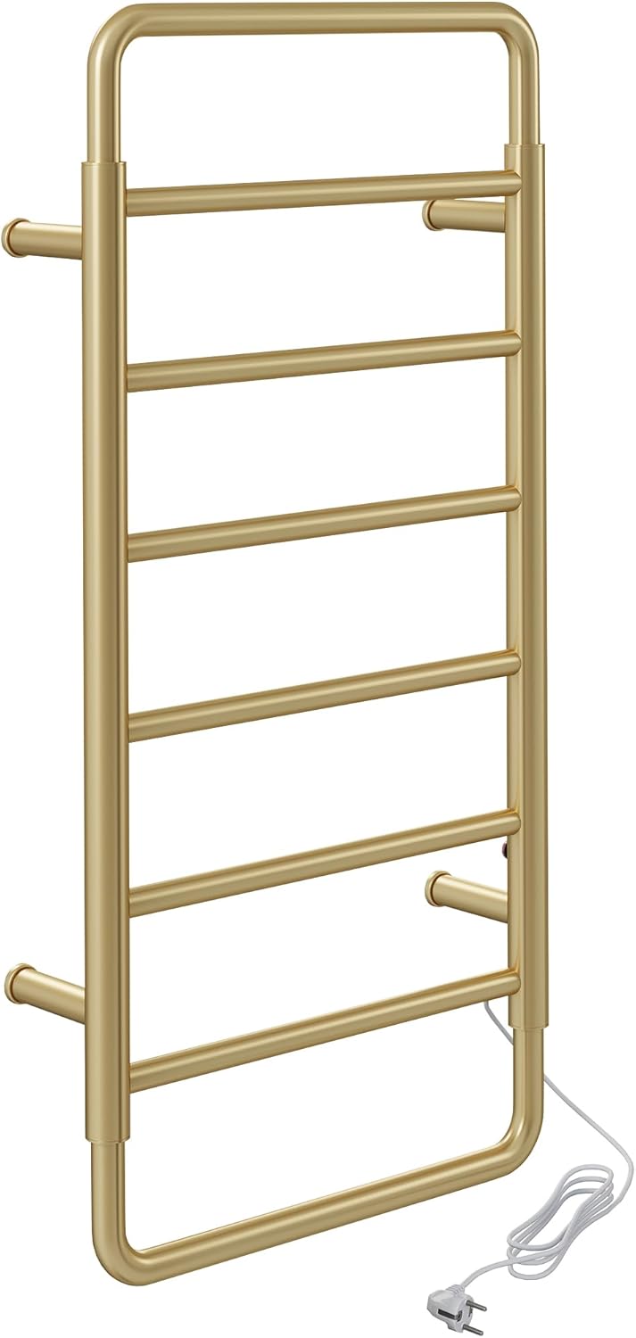Swiss Madison Ivy 8-Bar Electric Towel Warmer Brushed Gold