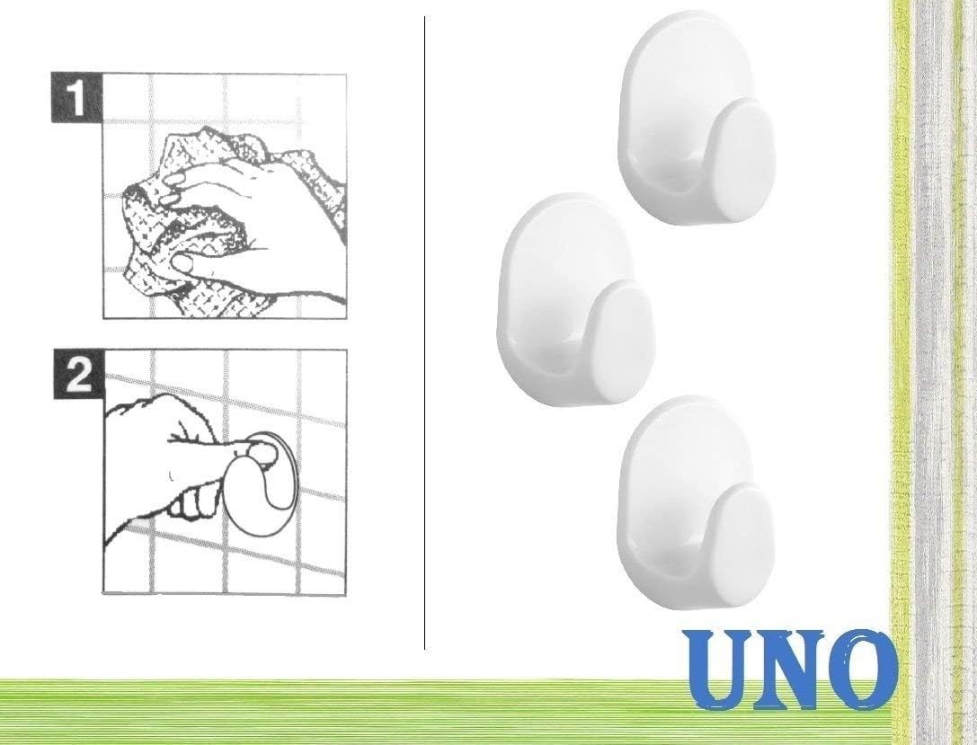 Hook Uno 3 Pcs Square in White Towel Racks