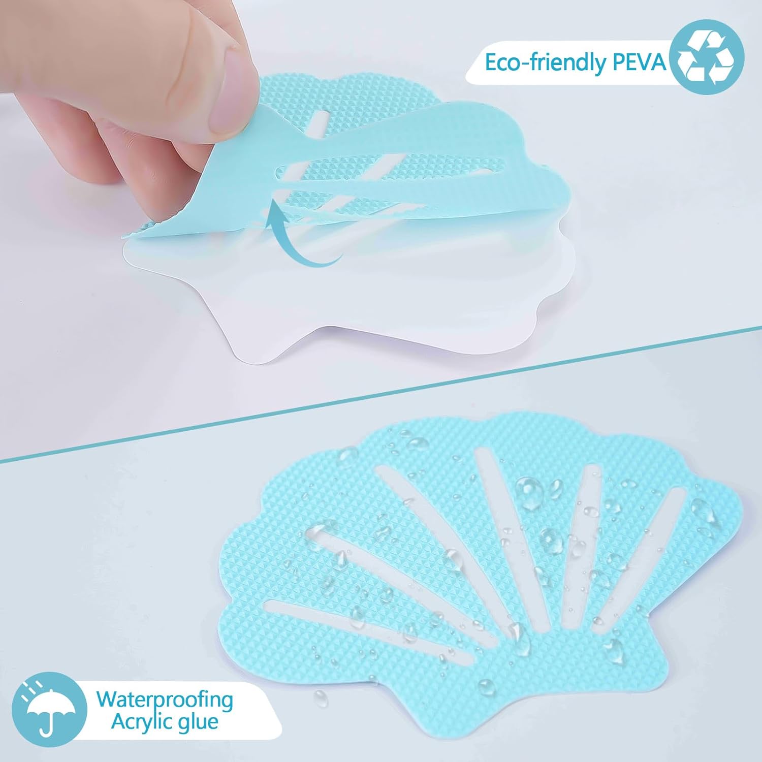 48Pcs Non-Slip Bathtub Stickers with Scraper