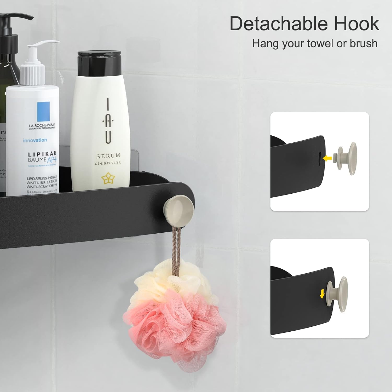 Sotfamily Shower Caddy Corner 2 Pack Black