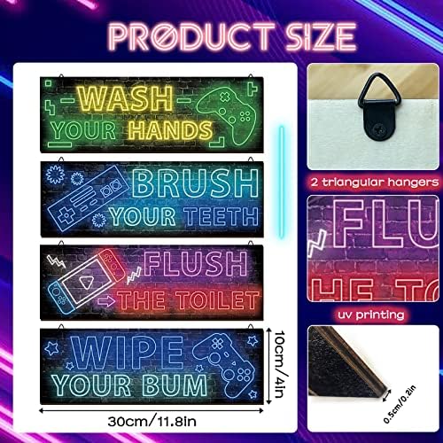 YLOLUL Neon Gaming Wall Art Set for Boys