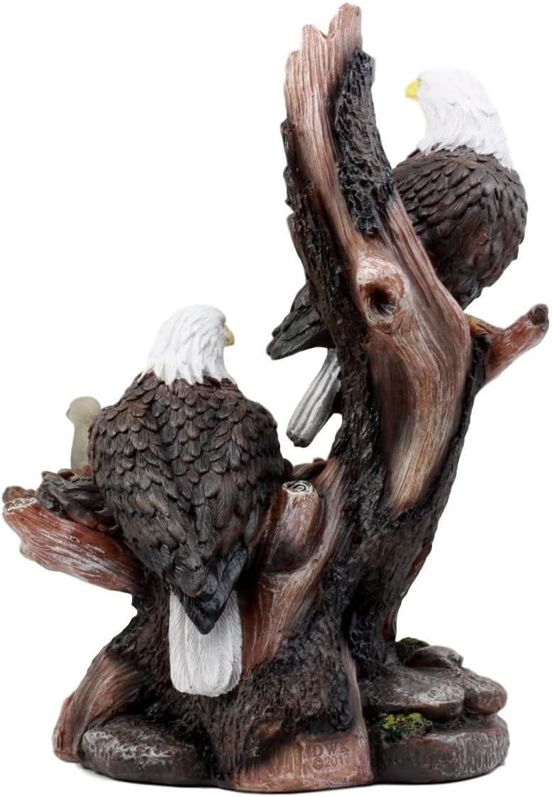 Ebros Gift Wildlife Bald Eagle Family Statue 12 Inch