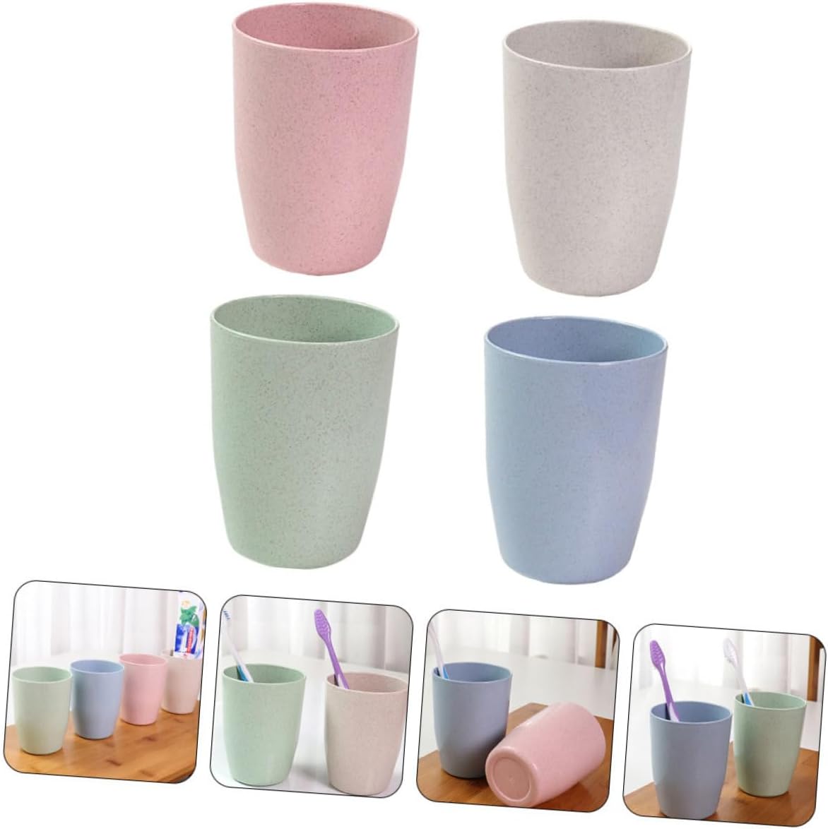 SHOWERORO Bathroom Storage Cup Brushing Cup Set
