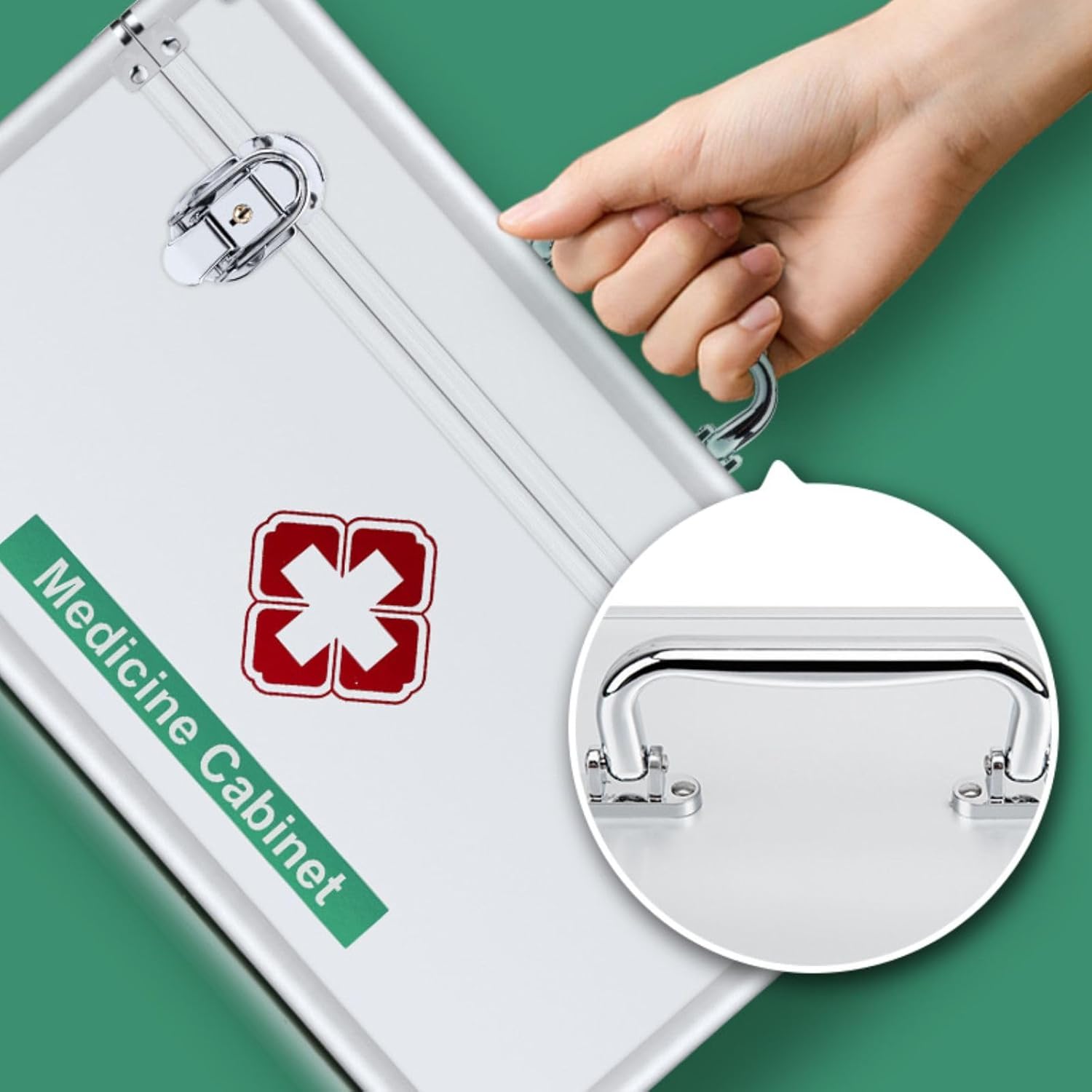 Bangminda Medicine Lock Box with Key Safe Lock