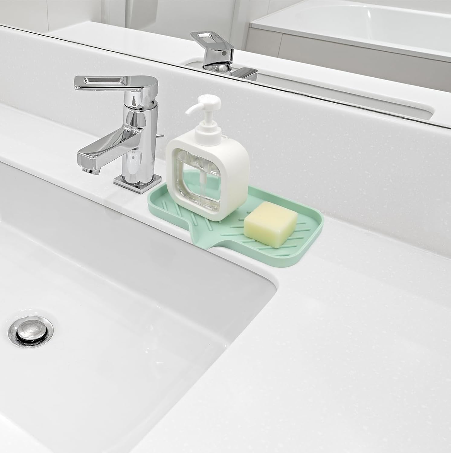 YASMEN Silicone Soap Dish with Drain - Green