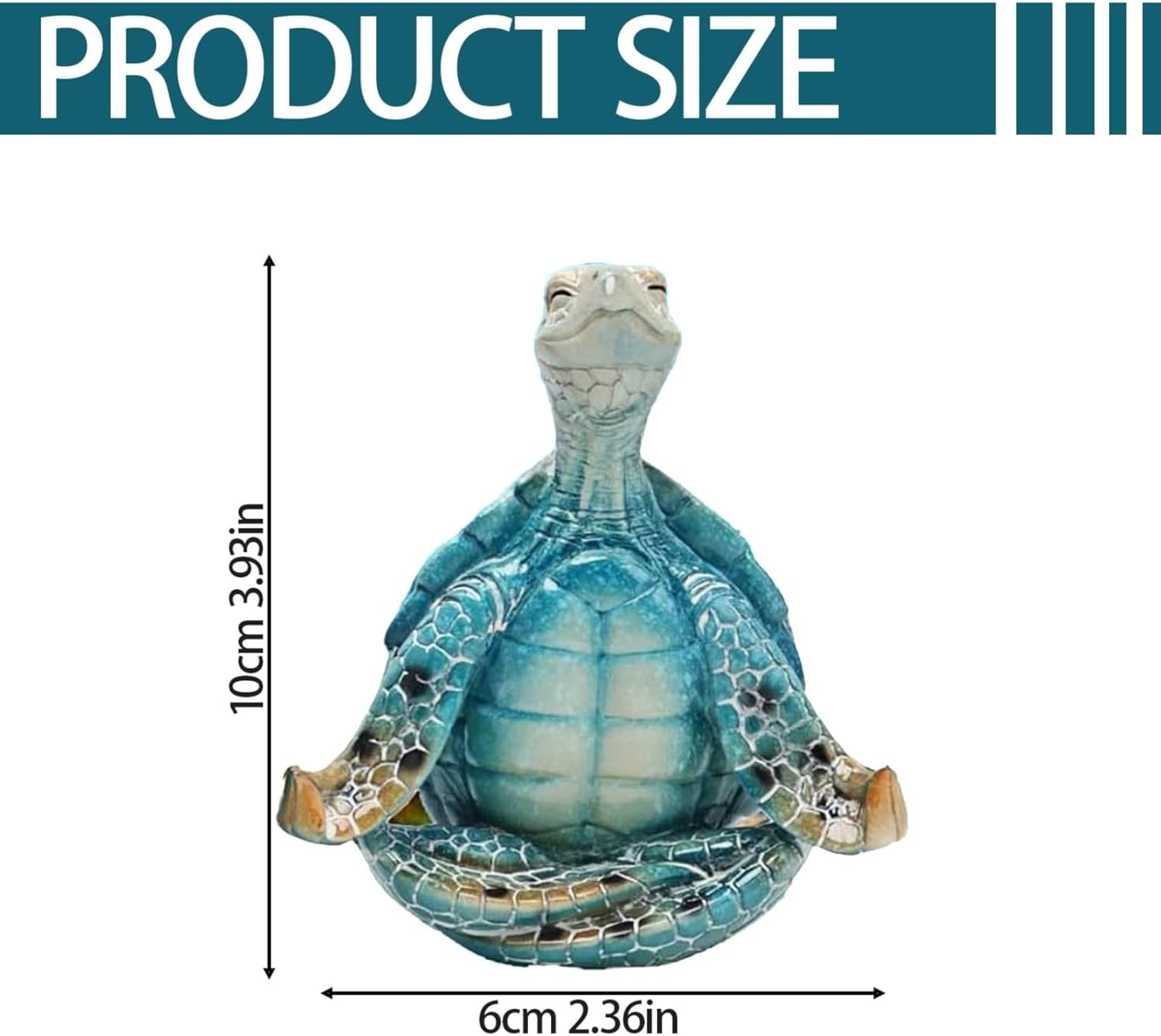 Nudsfuii Sea Turtle Yoga Statue Home Decor