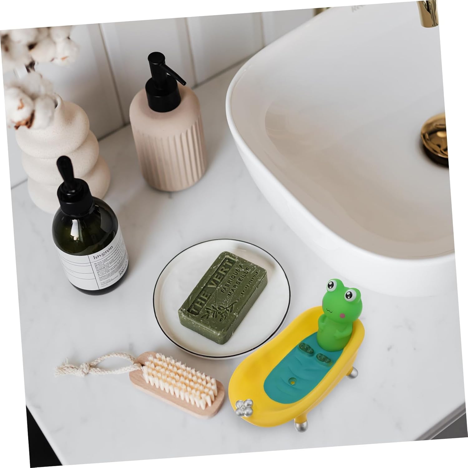 MAGICLULU Cartoon Frog Soap Dish with Drain 1