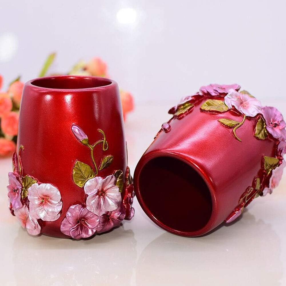 LUANT Marquee Red 5-Piece Bath Set