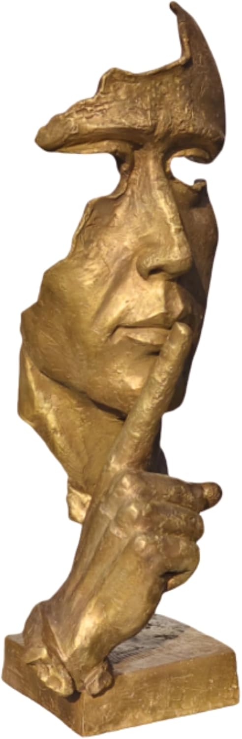 Silence is Golden Bronze Sculpture 323 Statement Art