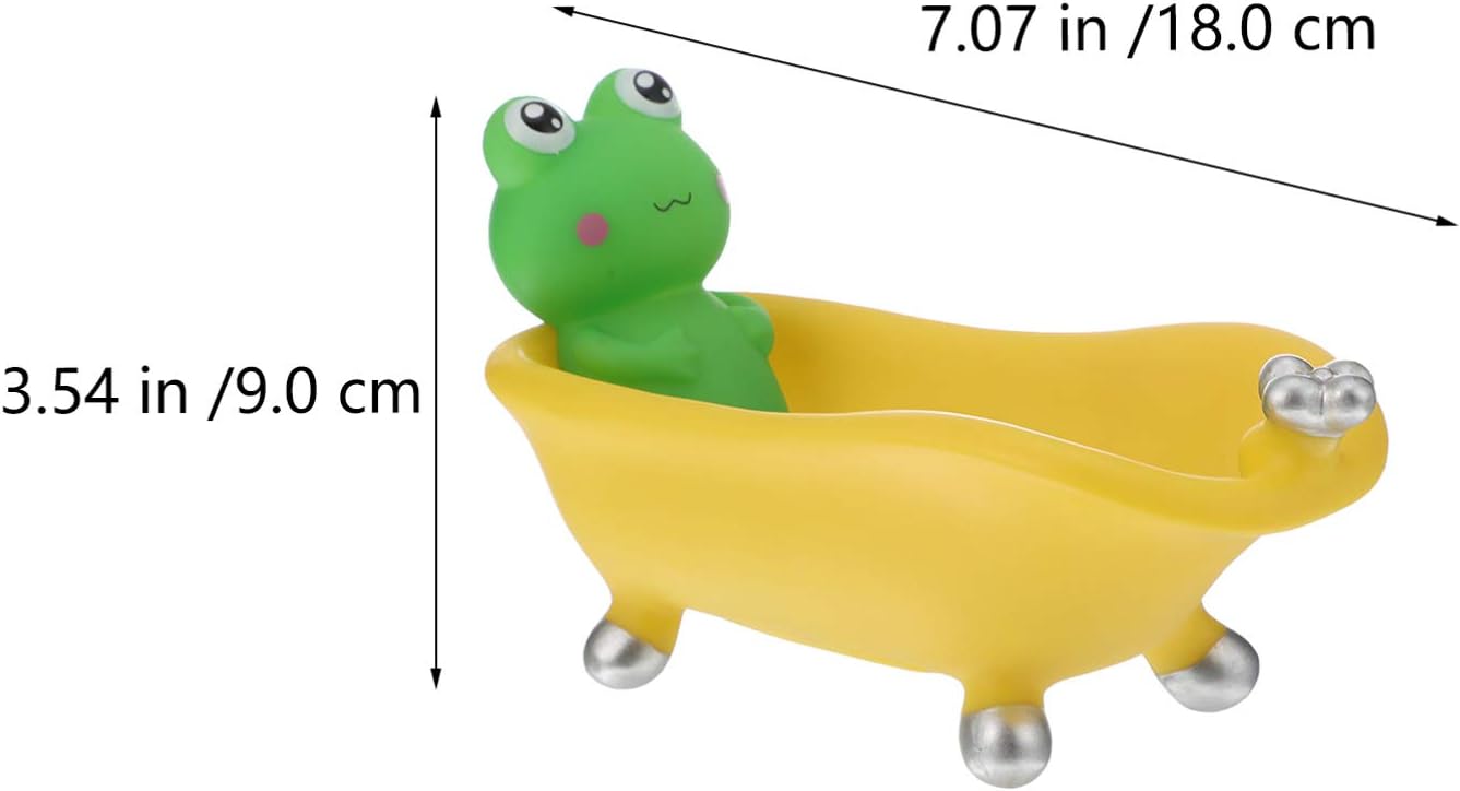 Ciieeo Bar Soap Holder Frog Cartoon Soap Dish for Home and Bath
