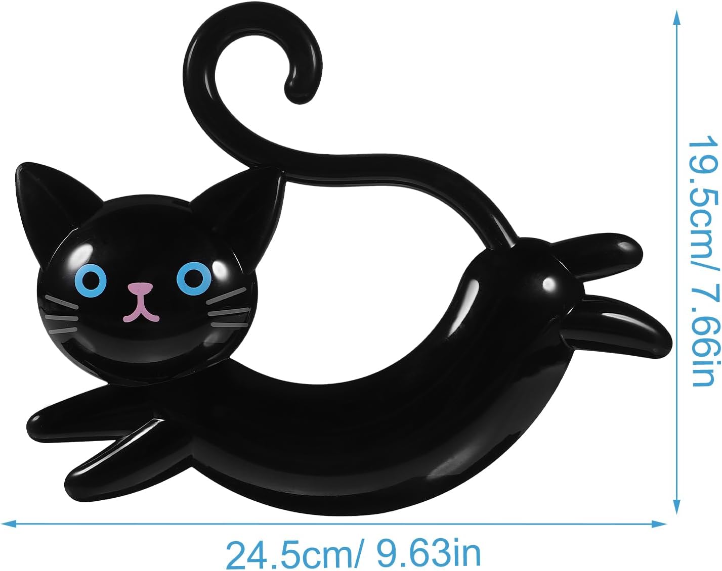 Modern Black Cat Towel Rack for Kitchen Bathroom