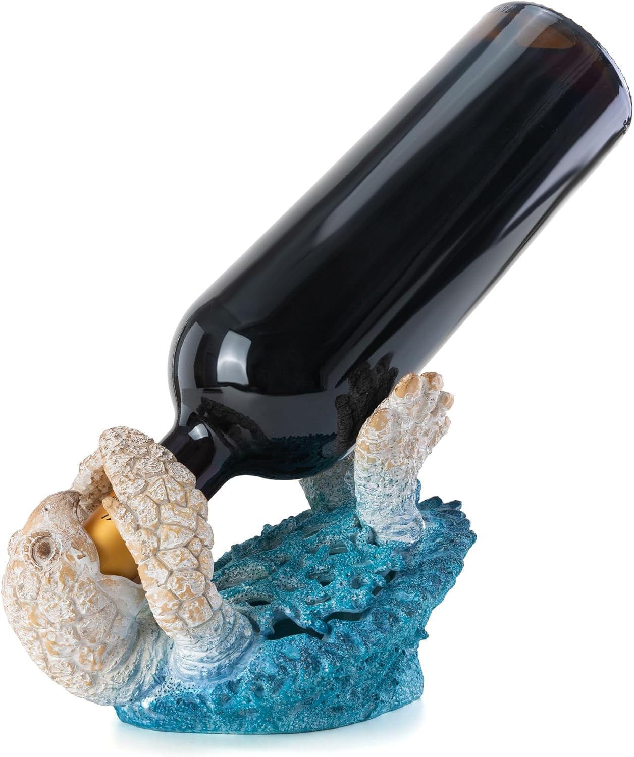 VVGIFTS Sea Turtle Wine Bottle Holder Statue