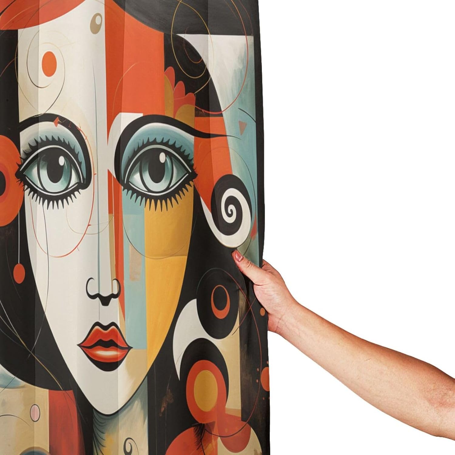 DAOWANGZUO Female Face Shower Curtain Set 1
