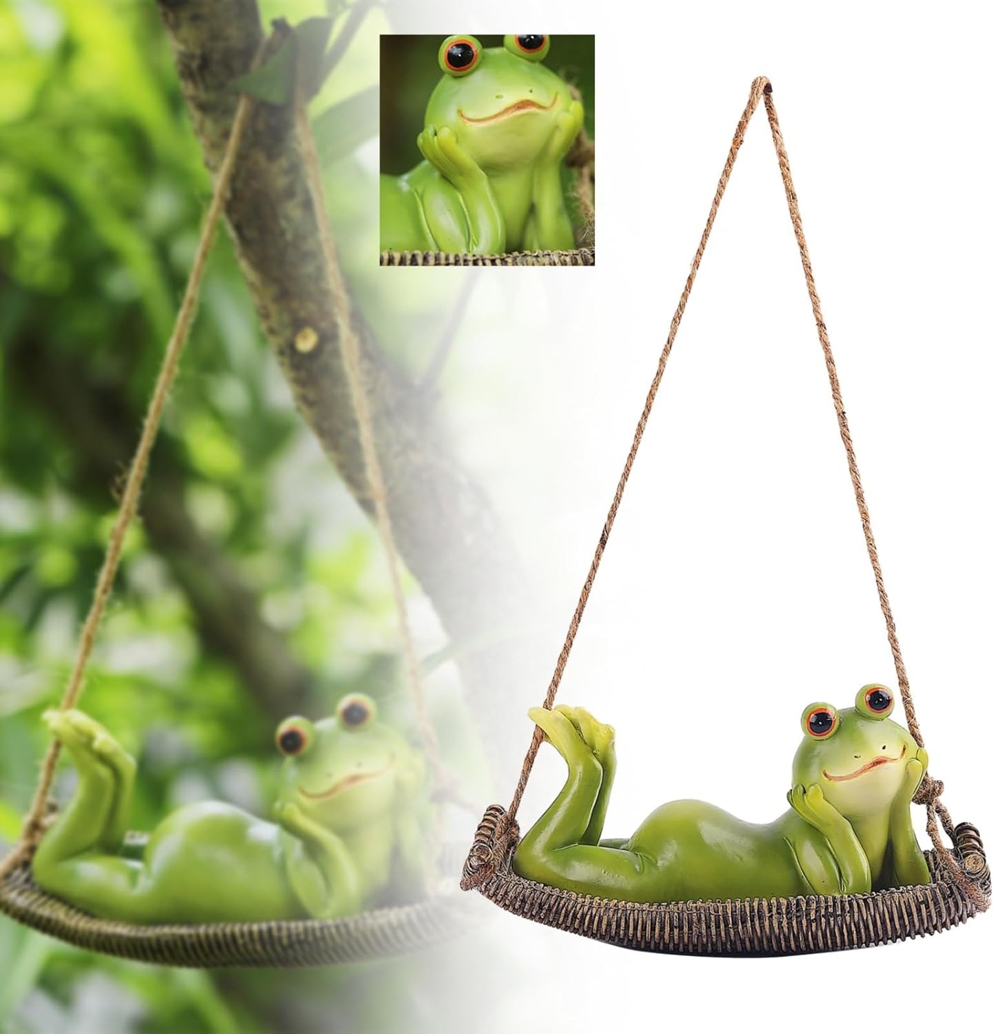 Funny Hanging Frog Statue for Home Decor
