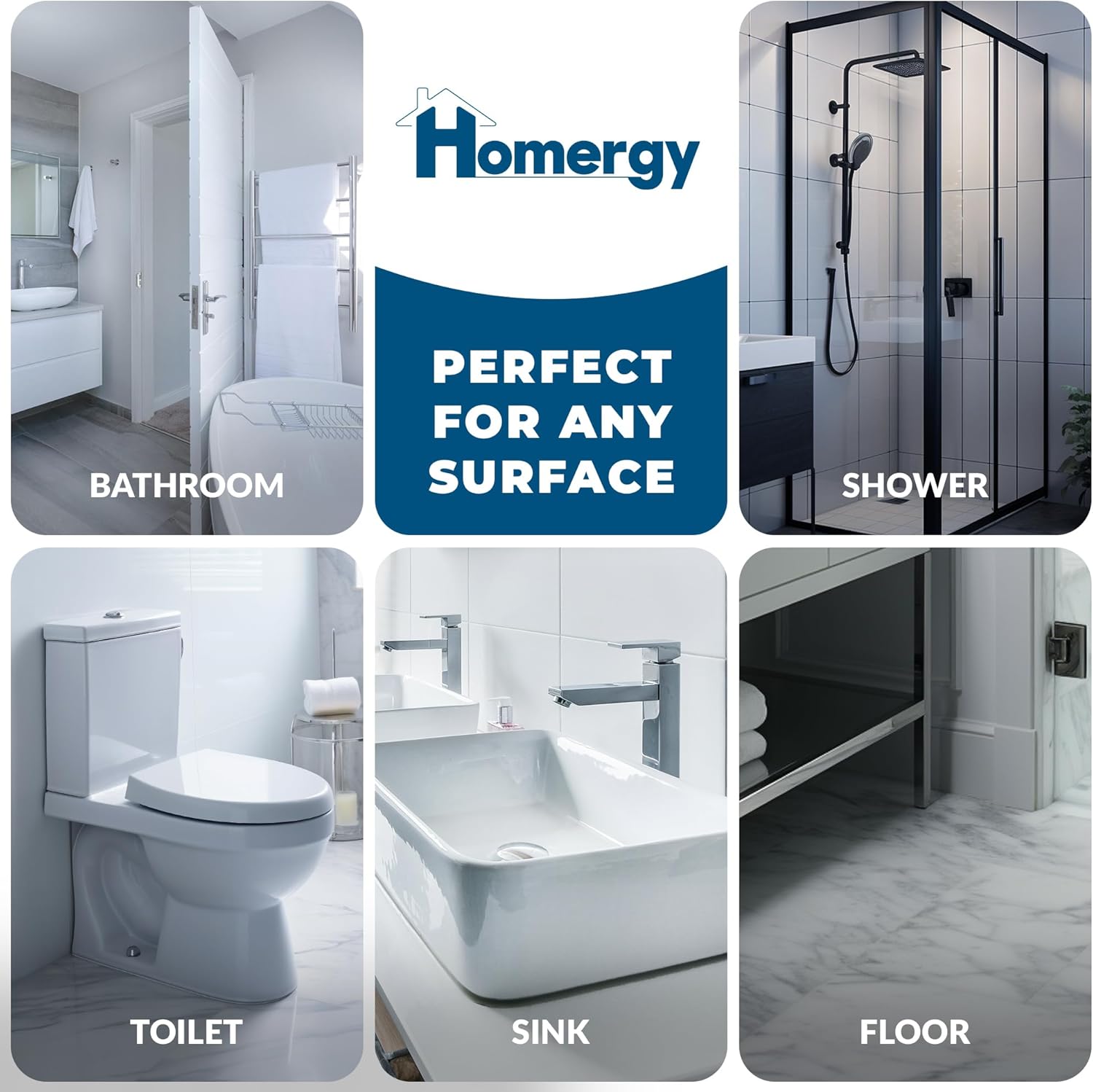 Homergy Anti-Slip Shower Stickers 24 PCS White