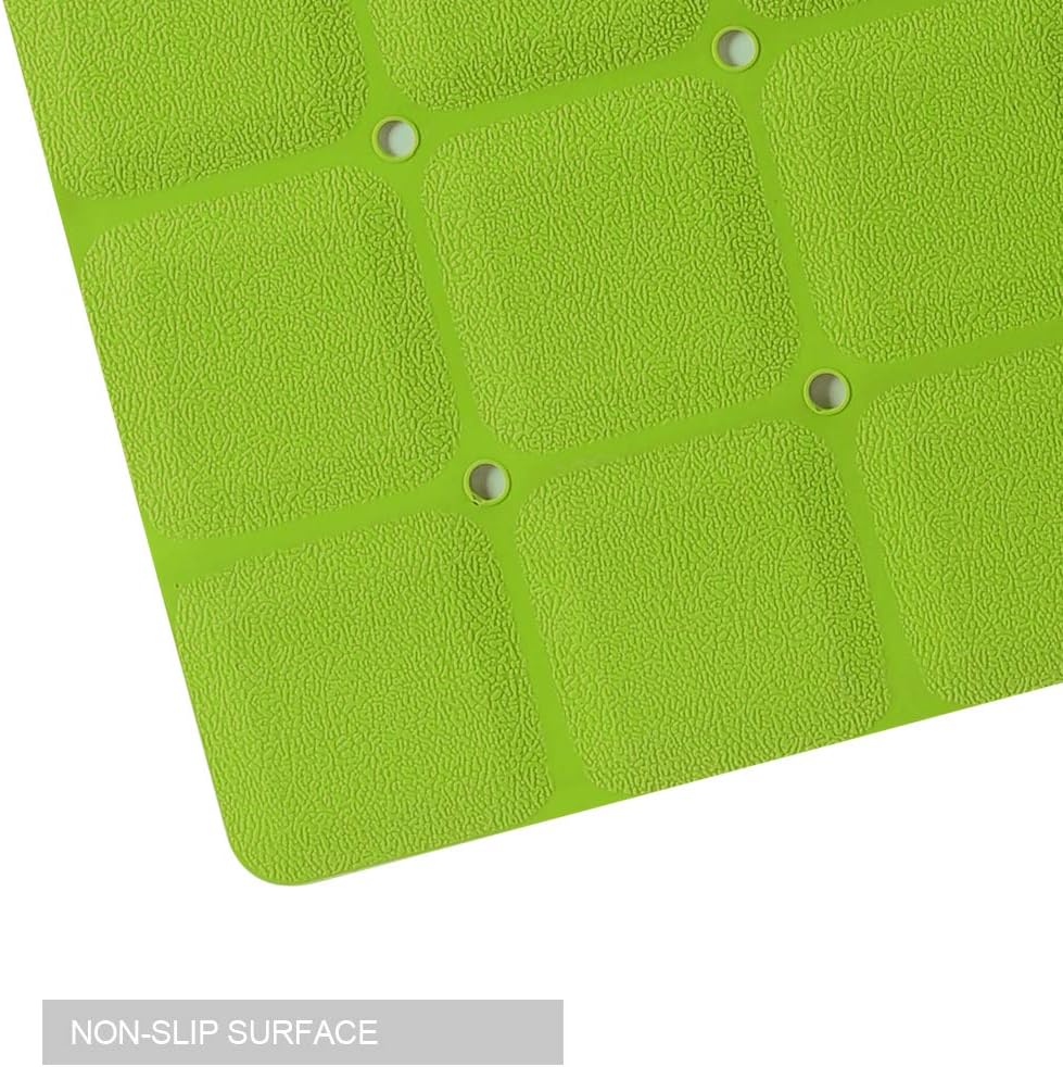 Webos Foldable Non-Slip Bath Mat - Green 28x14 Inches