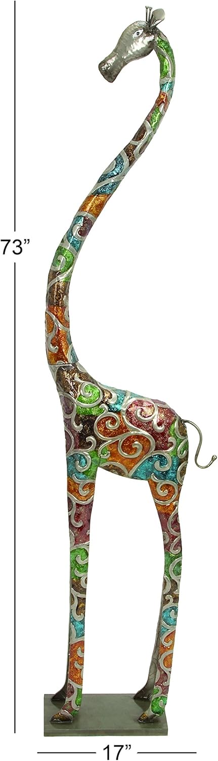 Deco 79 Metal Giraffe Decorative Statue